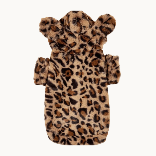 Leopard print Hoodie with ears 