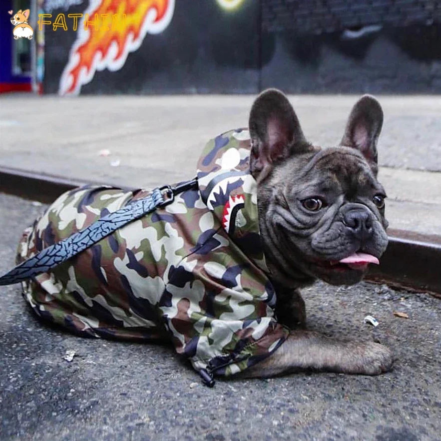 Camouflage dog hoodie 