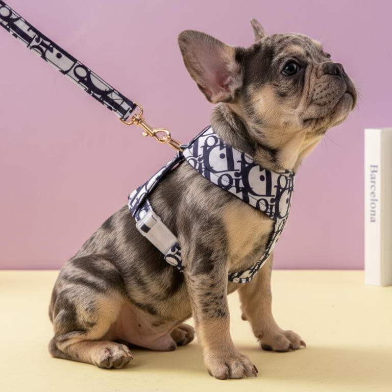 Fashion set with adjustable harness and leash 